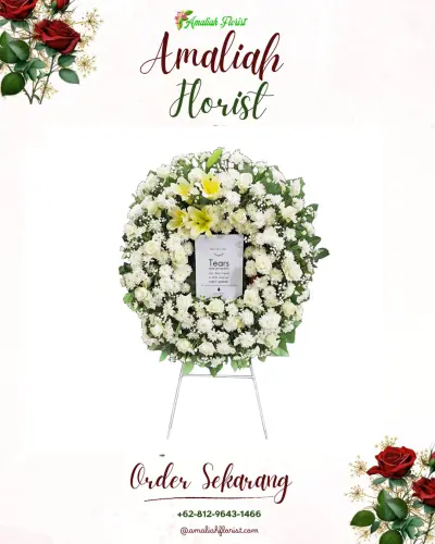 Krans Bunga Duka Cita di Gereja Gke Sion Palangkaraya